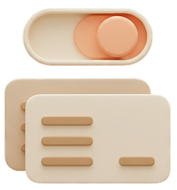 Illustration of a payment toggle above a card